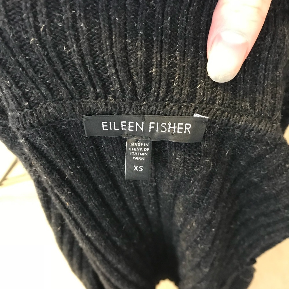 Eileen Fisher asymmetrical cable knit vest - Picture 6 of 8
